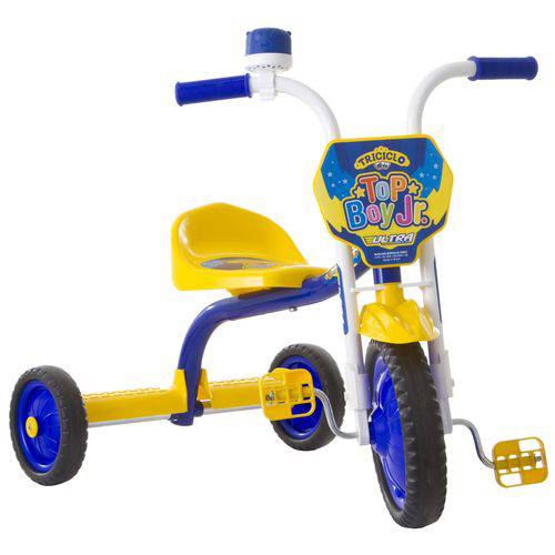 Triciclo Motoca para Menino Top Boy Jr Ultra Bikes Amarelo Azul é bom? Vale a pena?