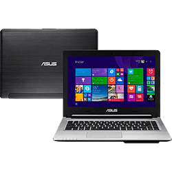 Ultrabook Asus S46CB Intel Core I5 6GB (2GB Memória Dedicada) 500GB +24GB SSD LED 14