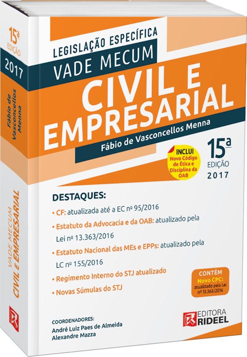 Vade Mecum Civil E Empresarial - 15ª Edição 2017 é bom? Vale a pena?