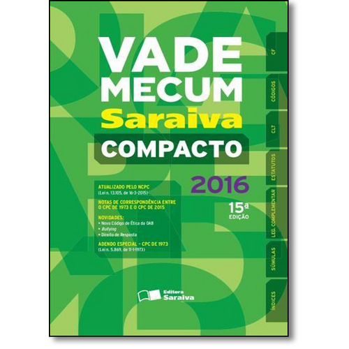 Vade Mecum Compacto Saraiva 2016 - Brochura é bom? Vale a pena?