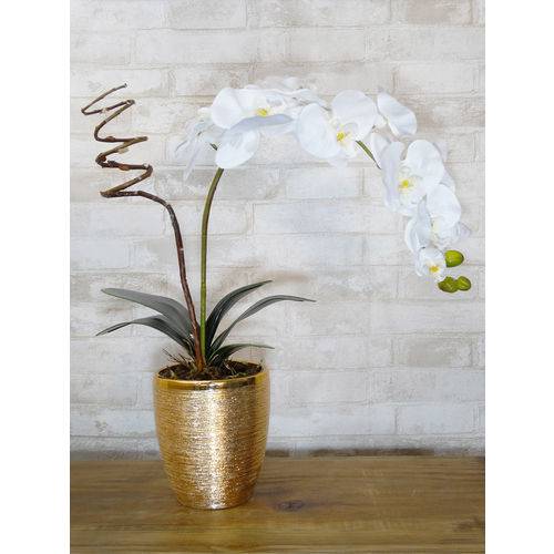 Vaso de Cerâmica com Arranjo de Orquídea Artificial é bom? Vale a pena?