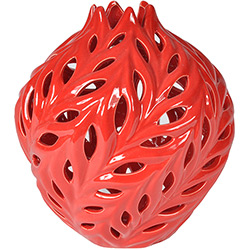 Vaso Decorativo em Cerâmica BTC Vermelho - (19x18x18cm) é bom? Vale a pena?