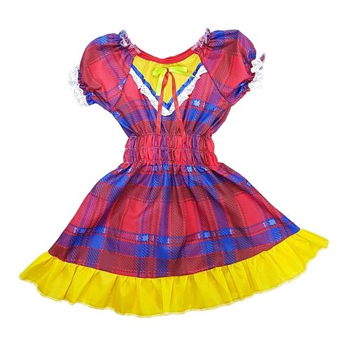 Vestido de Festa Junina Infantil Acinturado Xadrez é bom? Vale a pena?