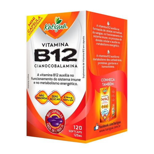 Vitamina B12 Cianocobalamina - 120 Cápsulas - Katigua é bom? Vale a pena?