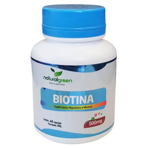 Vitamina B7 (biotina) 500mg com 40 Cápsulas é bom? Vale a pena?