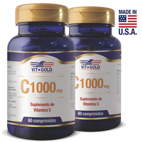 Vitamina C 1000mg Kit 02 Unidades Vitgold 60 Comprimidos é bom? Vale a pena?