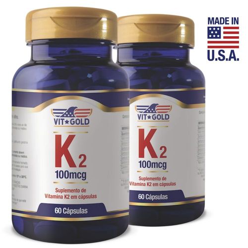 Vitamina K2 Mk-7 100mcg Vitgold Kit 02 Un 60 Cápsulas é bom? Vale a pena?
