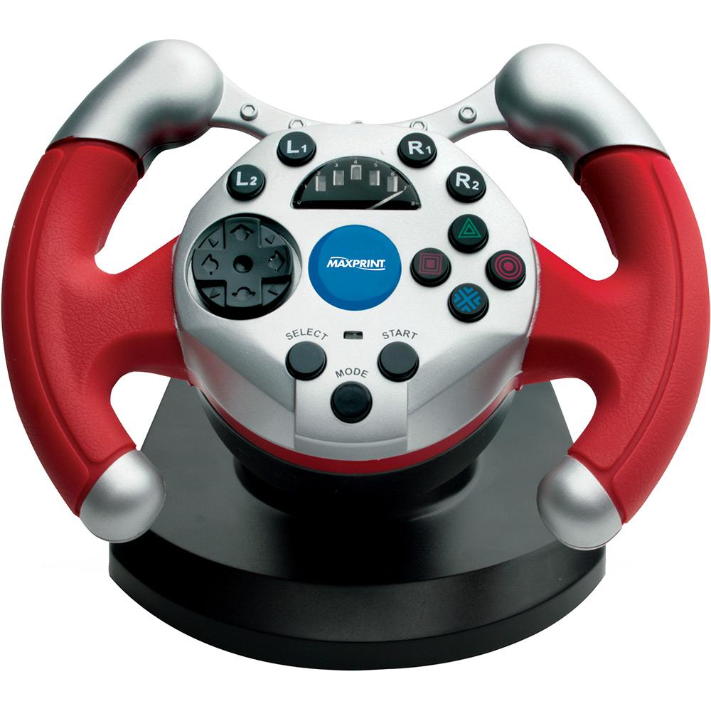 Volante Dual Shock Racing p/ PS2 - Maxprint é bom? Vale a pena?