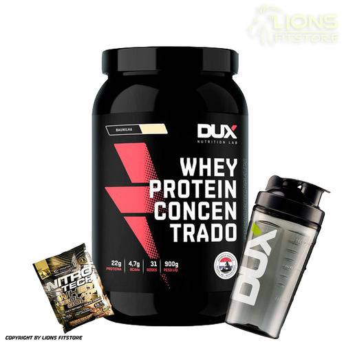 Whey Protein Concentrado 900g Coco Dux Nutrition + Shaker + Dose de Suplemento é bom? Vale a pena?