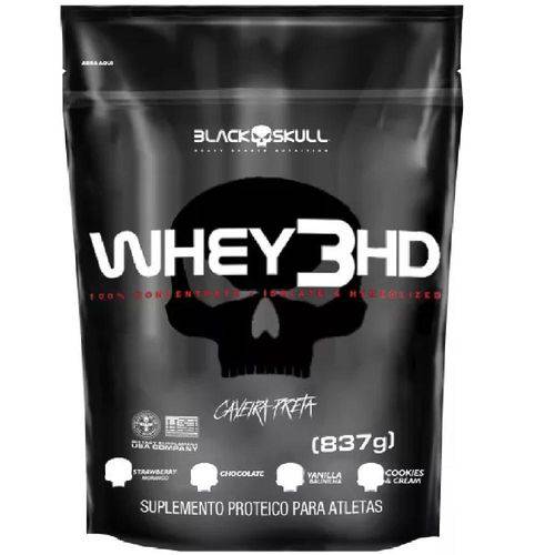 Whey Protein 3HD 837g Refil - Black Skull é bom? Vale a pena?