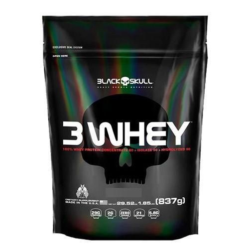 3 Whey Protein Refil - Chocolate 837g - Black Skull é bom? Vale a pena?