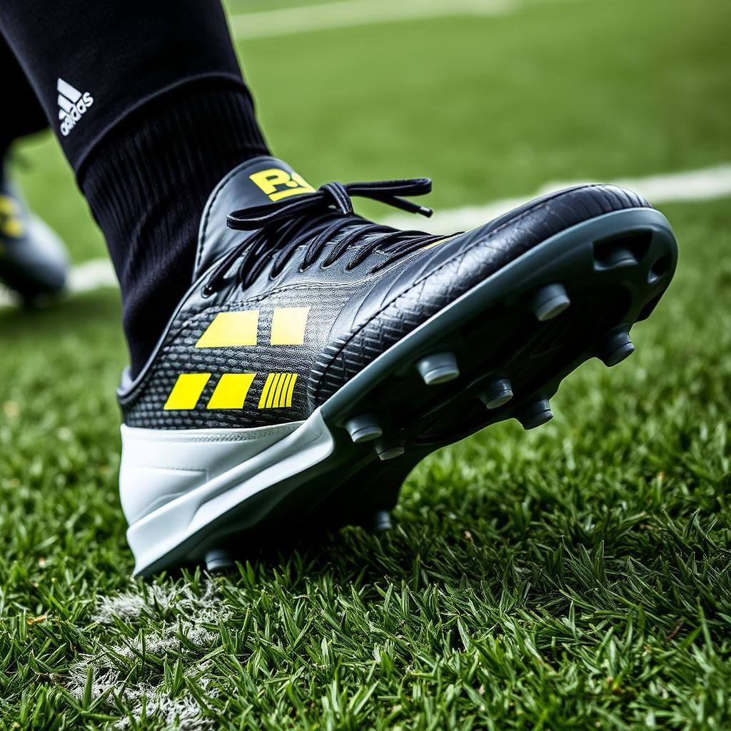 Chuteira Penalty Storm Y-3 em gramado sintético