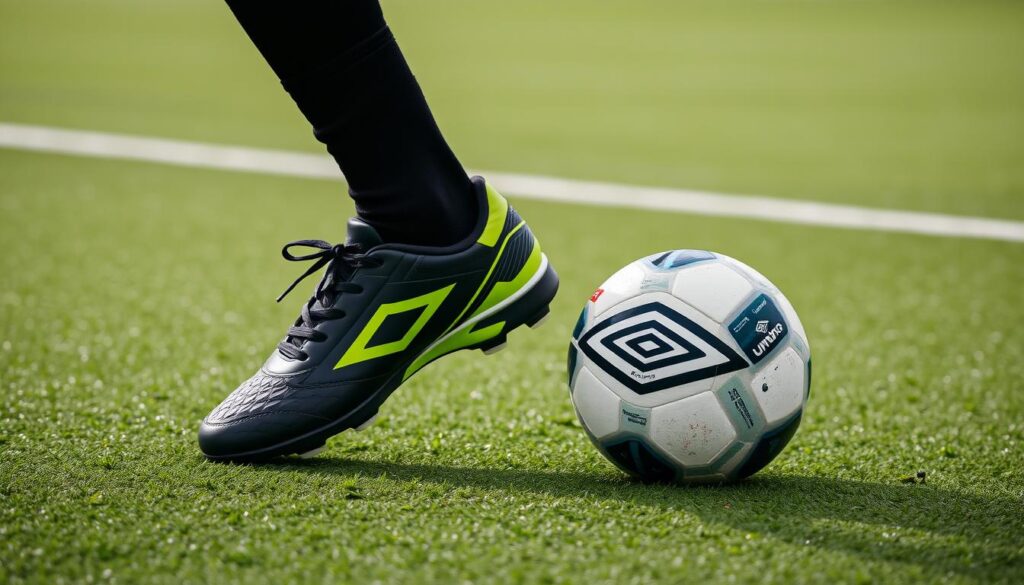 Chuteira Society Umbro Neo Striker em ação