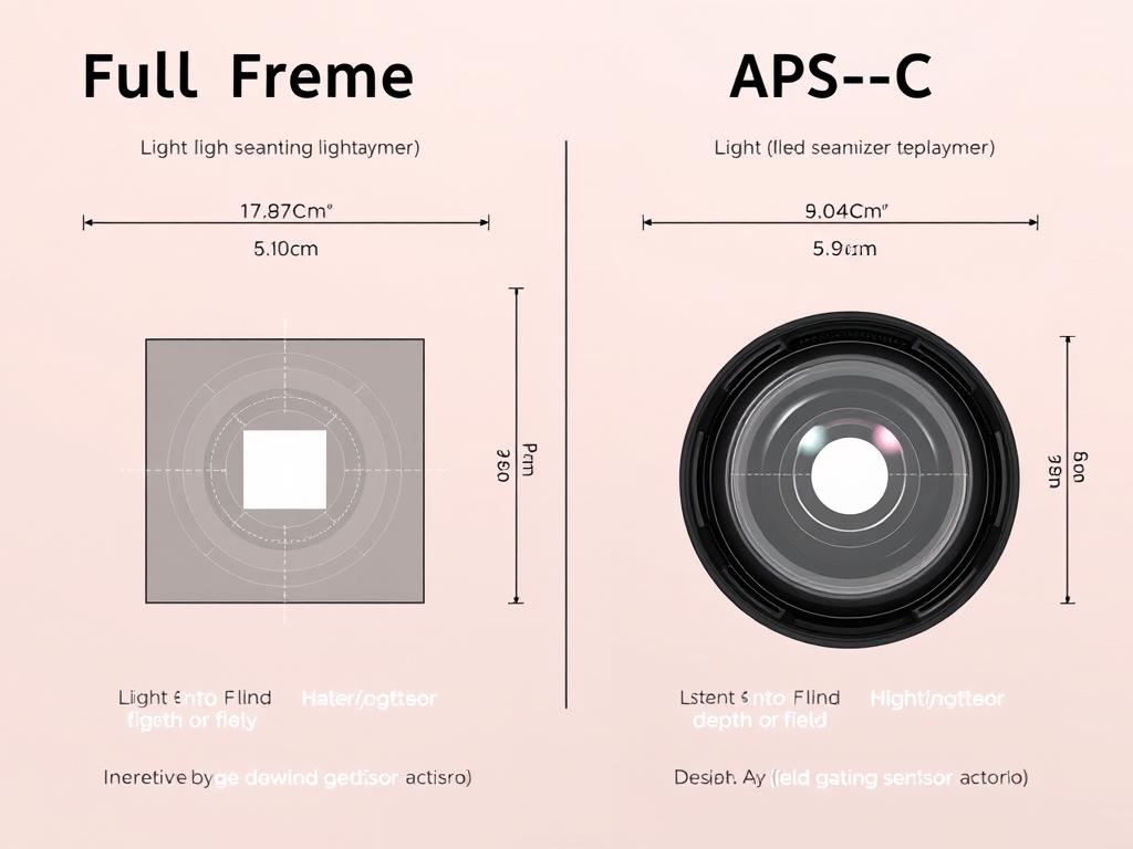 Comparação entre sensores full-frame e APS-C de câmeras fotográficas profissionais