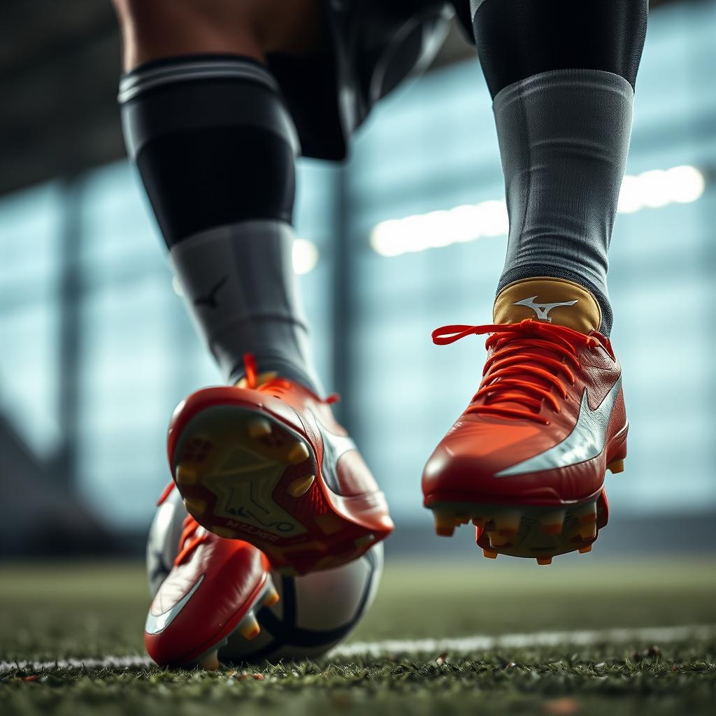 Jogador avançado com chuteira Mizuno Morelia II Pro