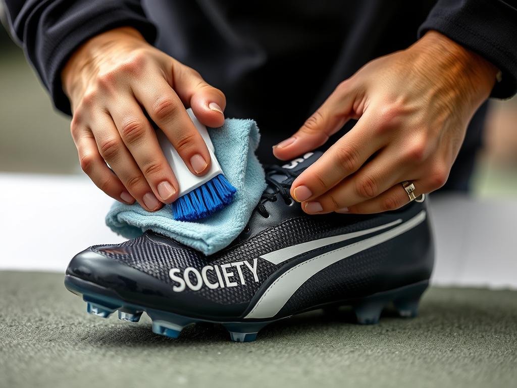 Limpeza e manutenção de chuteira society
