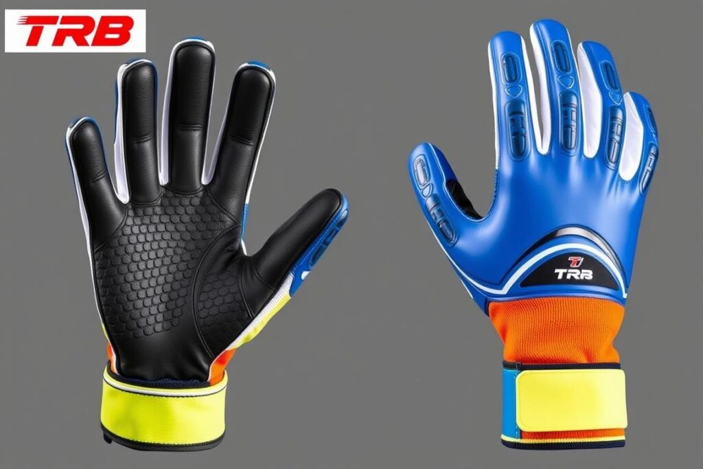 Luvas de goleiro TRB Sports com talas de proteção e grip resistente