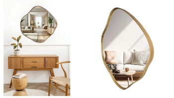 Espelho Orgânico com Moldura em Madeira Sumauma